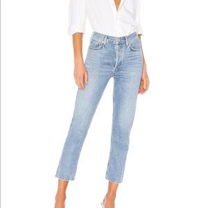 Agolde Riley high rise straight crop jeans